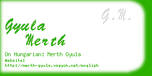 gyula merth business card